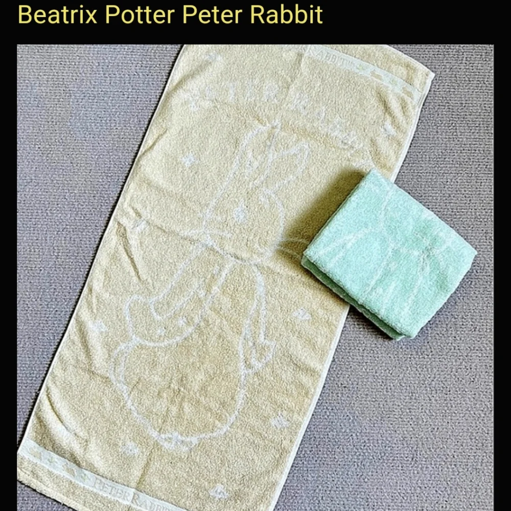 NEW Beatrix Potter World of Peter Rabbit Towel set Spring Easter